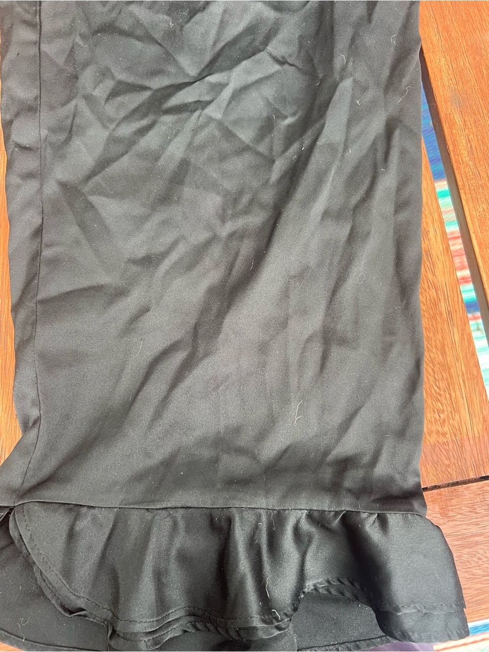 Victoria secret black pajama bottom ruffle LG